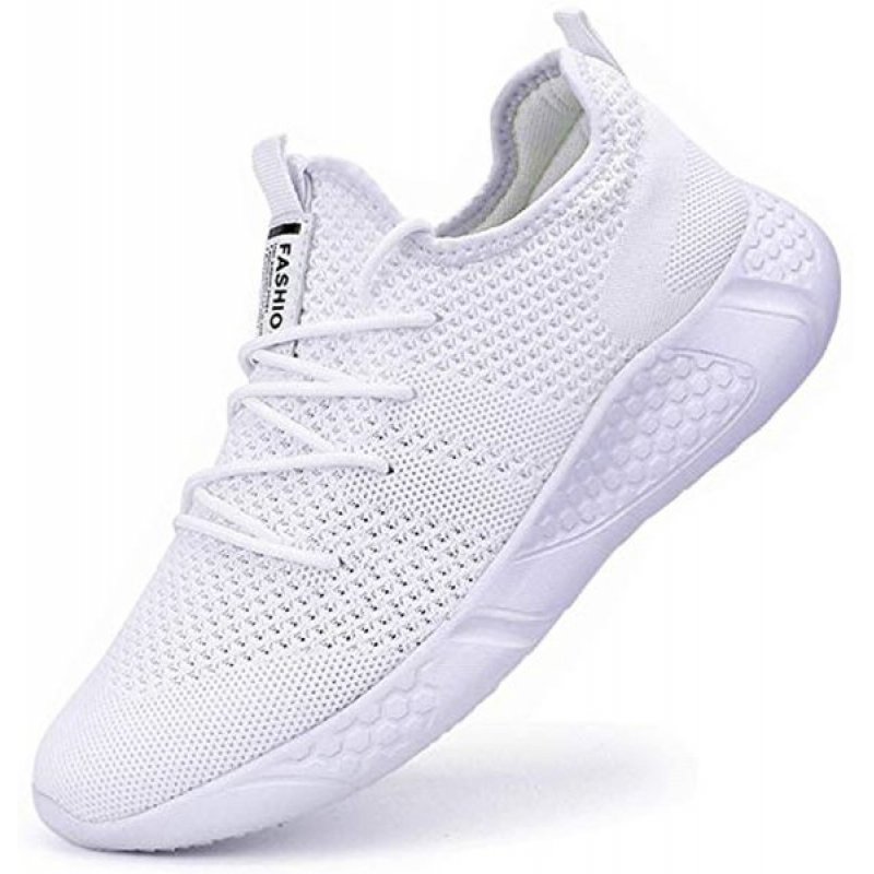 Damyuan Mens Lightweight Athletic Running Walking Gym Shoes Casual Sports Shoes Fashion Sneakers Walking Shoes White-1